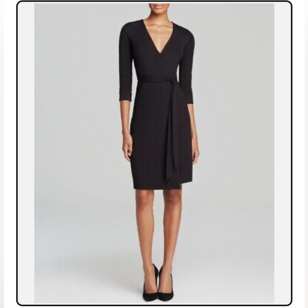 Diane Von Furstenberg Black Wrap Dress